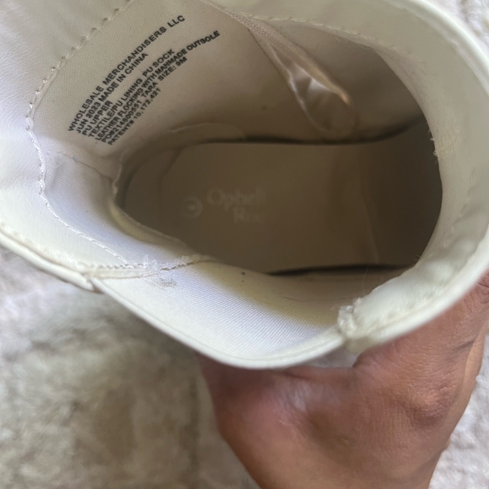 Pleather white boot - Picture 4 of 5